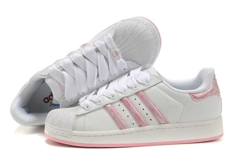 adidas superstar blanche et rose