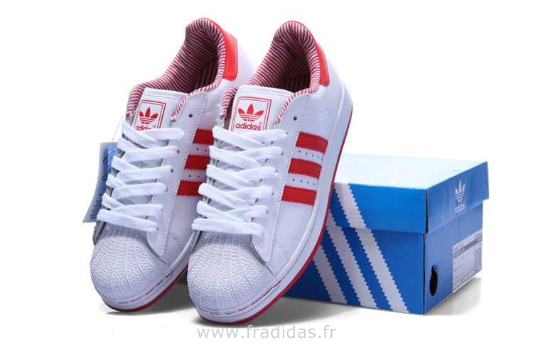 basket adidas blanche et rouge